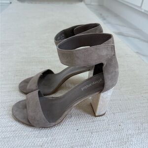 Jeffrey Campbell tan suede heels sz 10